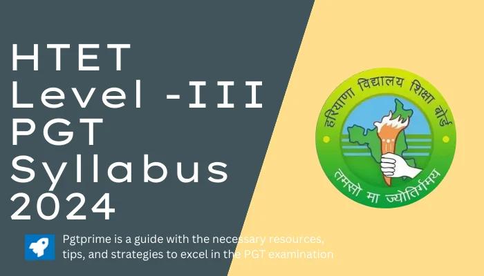 HTET PGT syllabus pdf