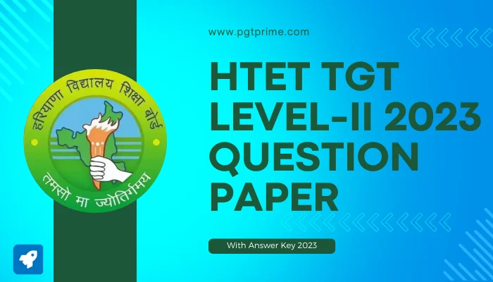 HTET TGT question paper 2023