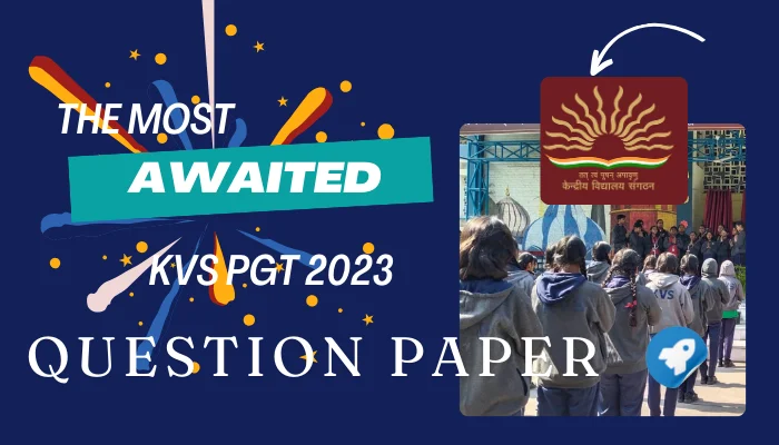 KVS PGT Question Paper 2023 pdf download