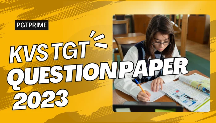 KVS TGT Question Paper 2023 pdf Download